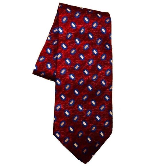 Vintage Geoffrey Bean Red Geometric Tie - Picture 1 of 9